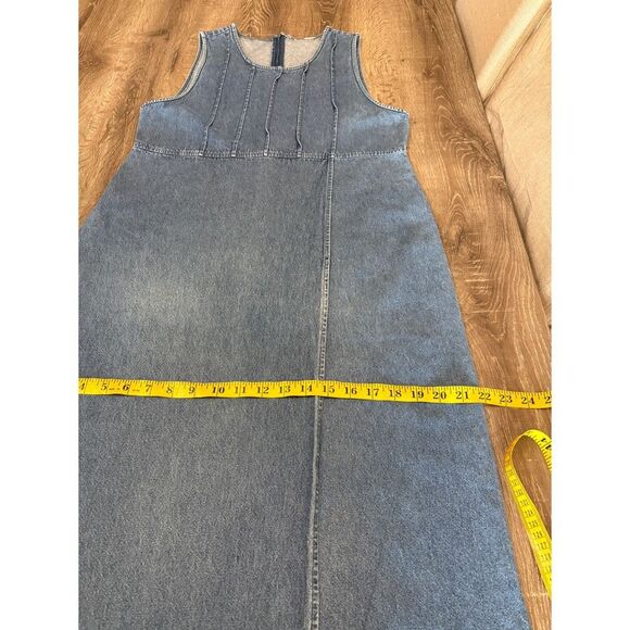 vintage denim maxi sleeveless dress - Picture 7 of 7